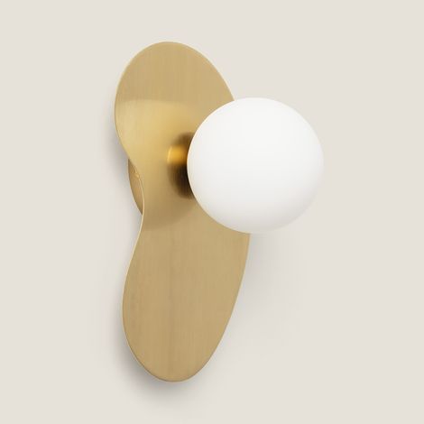 Applique da Parete Metallo e Vetro Leaton Oro (1/4)