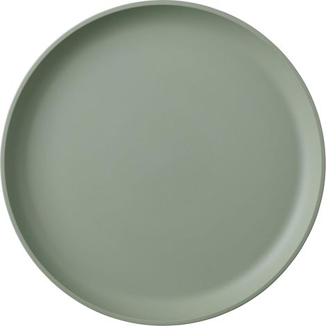 Assiette petit déjeuner Silueta - Lavable au lave-vaisselle et résistant au micro-ondes - Assiettes en plastique - Assiettes plates - Vaisselle - 23 cm - Nordic sage (1/5)