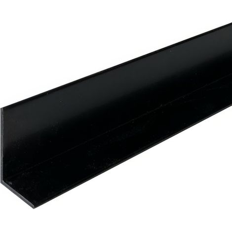 Cornière en aluminium 15mm x25mm x1.3mm, lg 1950mm (Laqué noir mat) HOMEWELL