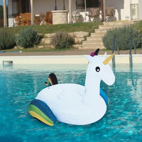 Salvagente Gonfiabile Giochi Piscina Mare unicorno adulto 132 x 110 x 78 cm (1/2)