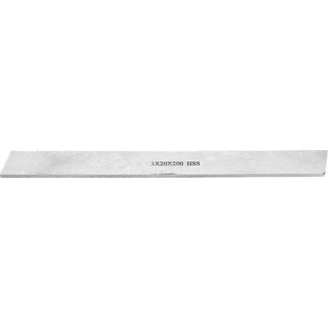 Outil de tournage pour tour en acier rapide HSS, barre carrée en acier blanc (3 x 20 x 200 mm) (1/4)