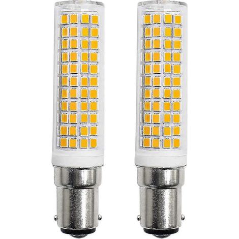 Ampoules LED B15d neuves, équivalent 8 W (90 W, 80 W, 75 W), blanc chaud, culot B15, 910 lm, 220 V/230 V, 3000 K, lot de 2, lancement rapide 2023 (1/5)