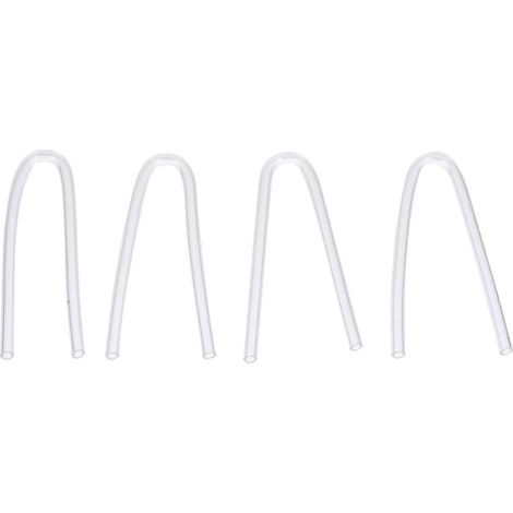 Lot de 4 bouchons d'oreille en silicone, tubes en plastique, pièces de rechange pour embouts auriculaires et tubes d'écoute.-6X3X0.3CM (1/2)