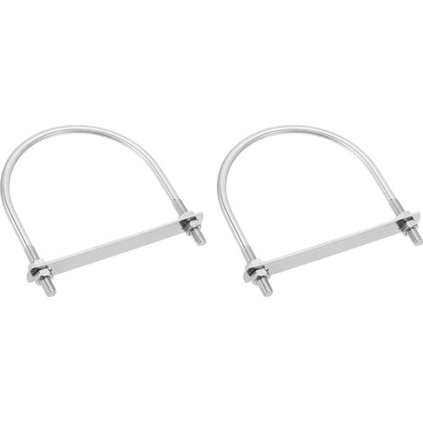 Boulons en U, Bride de Fixation en U Solide 108mm Innenbreite 135mm Longueur, Boulon à Œil de Serrage Acier Inoxydable 304 avec Ecrous Et Plaques pour Fixation de Tuyaux (1/5)