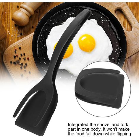 Mélangeur Spatule Silicone 2-en-1, Antiadhésif Résistant à la Chaleur, Ustensile de Cuisine avec Manche Antidérapant, Outil de Cuisson Polyvalent (1/5)