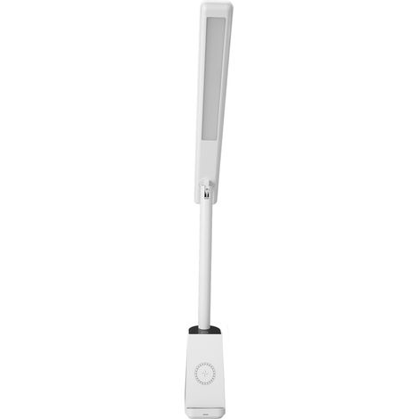 Lampe de bureau LED avec protection des yeux, chargeur sans fil pour téléphone, 3 modes d'éclairage, port USB-C, idéale pour étudier. (1/5)