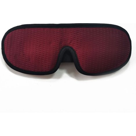 Cache-œil 3D anti-stress, relaxation, occultant avec sangle réglable, masque de sommeil doux, Fuchsia (1/5)
