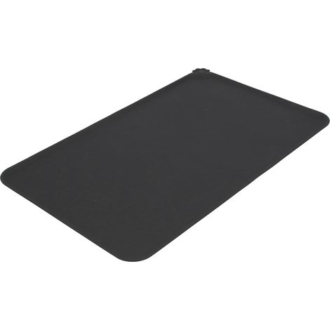 Wasserdichte, rutschfeste und auslaufsichere Silikon-Bodenmatte für Hund- und Katzennäpfe, schwarzes Fütterungszubehör (1/5)