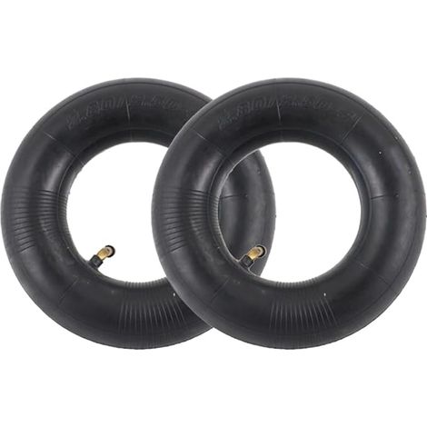 Lot de 2 chambres à air 2.80/2.50-4 avec valve coudée, chambres à air gonflables 2.80/2.50-4 pour tondeuses à gazon, brouettes, remorques de jardin, karts, chariots de plage, presses à gazon, (1/5)