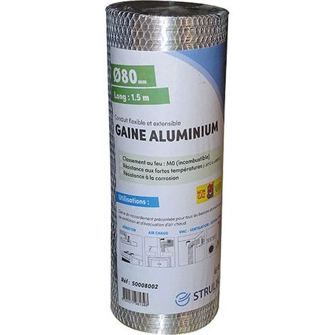 Manga flexible de aluminio D.80 1.5 ml Filete - Strulik