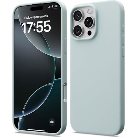 Coque en silicone liquide compatible avec l'iPhone 17 Pro Max 6,9 pouces, ultra-fine, antichoc et souple, protection intégrale et légère, rouge. (1/5)