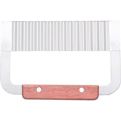 Coupe-pommes de terre vague en acier inoxydable avec manche en bois – DELKEVIC (1/5)