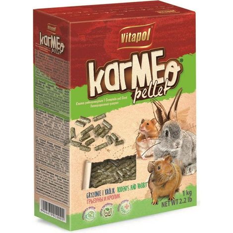 Alimento para roedores: conejos, hámsteres y cobayas. Vitapol Karmeo Pellet 1 kg.