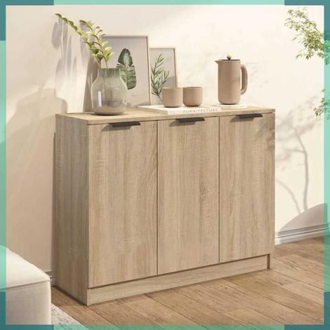 Buffet - 811190 - Chêne sonoma - 90,5x30x70 cm - Bois d'ingénierie (1/5)