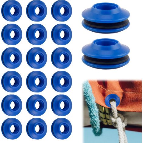 20 Pièces Oeillets pour Bâches, OEillet de Bâche Auto Bloquants en Plastiques, Oeillet pour Bâche pour Bâche de Protection pour Piscine, Rideau, Tente (1/5)