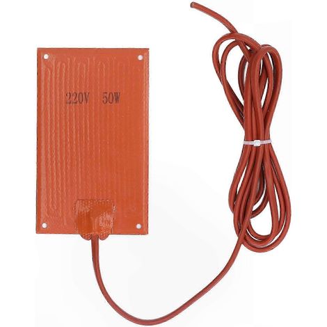 Coussin chauffant en silicone 50W, 90x150mm, élément chauffant en caoutchouc 220V, adapté aux armoires électriques. (1/5)