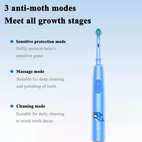Brosse à dents électrique - avec minuteur, 3 modes, nettoyage facile grâce à ses 4 têtes de brosse souples (Jaune)-AquaForge