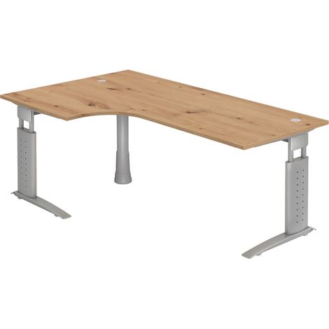 bümö Schreibtisch Serie-U Eckform: 200 x 120 cm Asteiche (1/5)