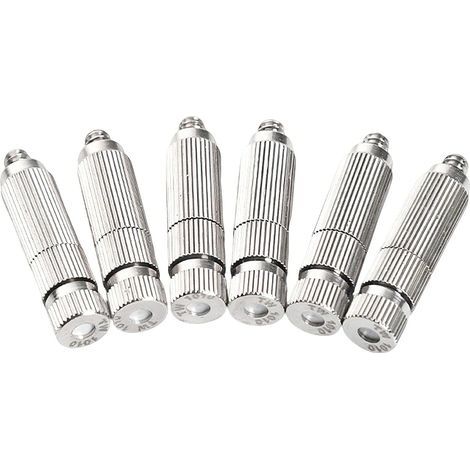 Lot de 50 buses brumisation en laiton, têtes buse pulvérisation haute pression, pièces brumisateur pour système refroidissement extérieur, serres, aménage 2 sections Orifice Dia 0.4mm 5 Sections (1/5)