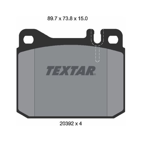 Kit de plaquettes de frein, frein à disque Textar 2039204 MERCEDES-BENZ