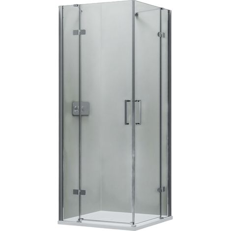 Eckdusche Bernstein NT407 Drehtüren an Festfeld 8 mm Nano Klarglas 100x100 cm