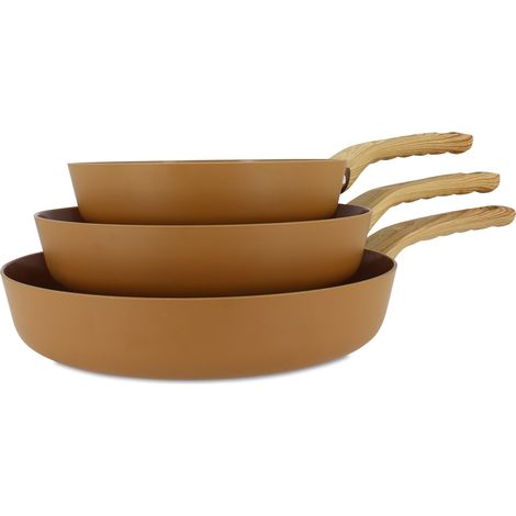 Set de 3 poêles en aluminium, COLORAMA