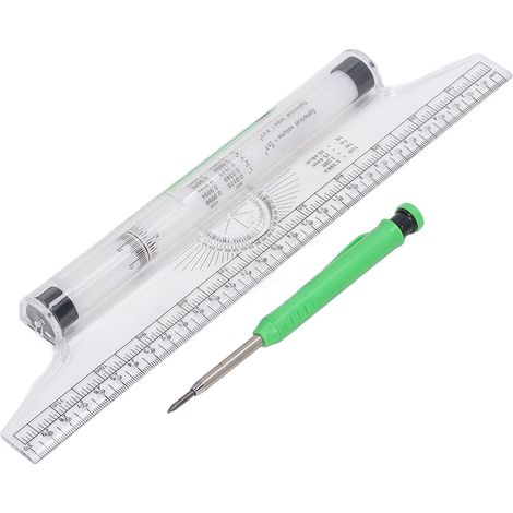 Mess-Rolllineal 30 cm Verschiedene Formeln Horizontale Vertikale Parallele Linien Kreisbögen Kurven Zeichen-Rolllineal (1/5)