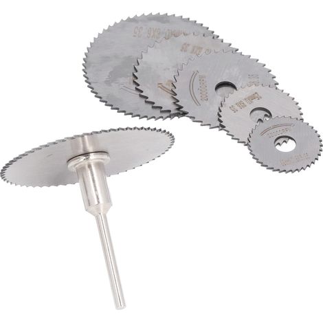 Kit de 7 disques de scie circulaires en acier rapide (mini-roue de coupe), outil de coupe circulaire (1/5)