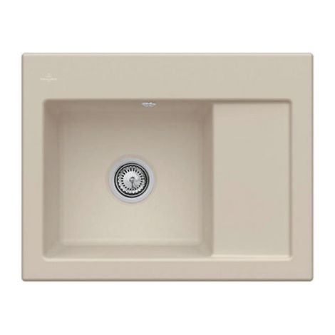 V&B Spüle SUBWAY 45 COMPACT 650x510mm Be links Handbetätigung Almond (1/2)
