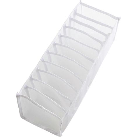 Organisateur de rangement pour sous-vêtements, soutien-gorge, leggings, tiroir pliable, boîte pratique pour tiroirs-White 11 Grids (1/5)