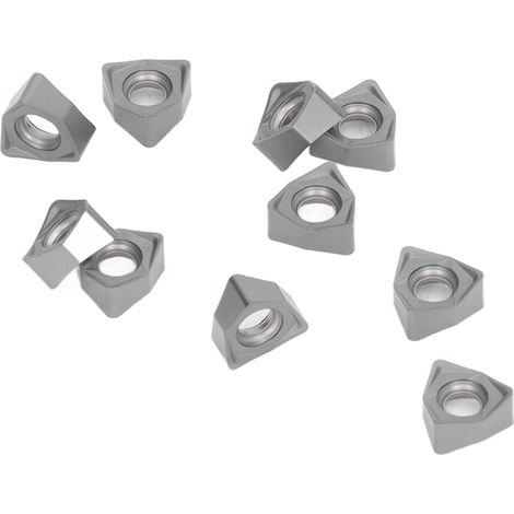 10 plaquettes de tournage en carbure indexables et revêtues pour le fraisage du bois sur tours CNC RWNMU040308‑ER‑R (1/5)