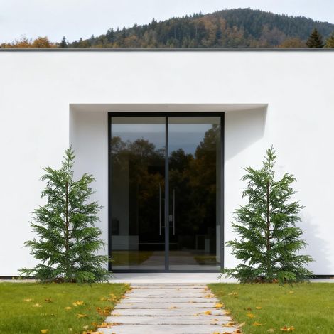 Sapin de Noël artificiel réaliste en cyprès – Plante décorative pour maison, bureau, mariage, fêtes – Décoration intérieure élégante – 3FT avec lumineuxère (1/5)