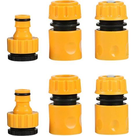 2Pack (6Pcs) Kits de connecteurs de tuyaux d'arrosage de Jardin avec connecteurs de Robinet (1/5)
