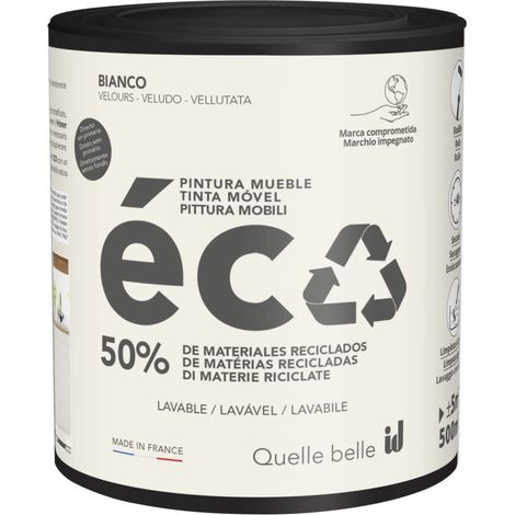 pittura per restauro legno mobili "eco mobili" bianco scogliera 500 ml (1/3)
