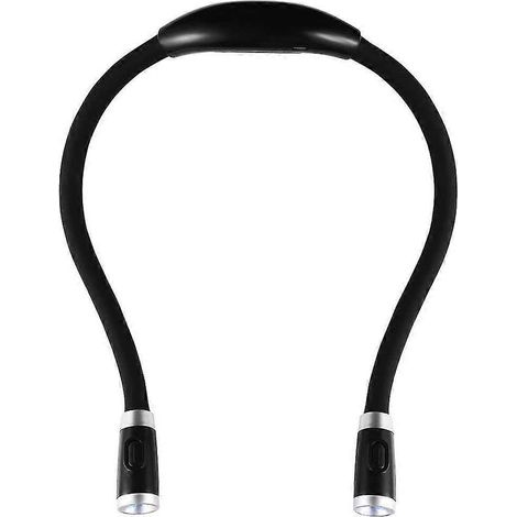 Lampe de lecture LED à suspendre autour du cou, 4 LED rechargeables USB, 3 niveaux de luminosité (1/5)