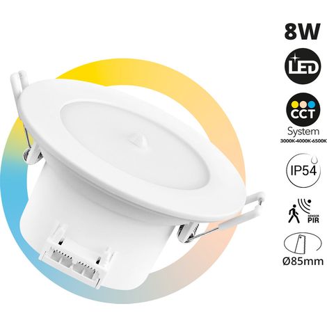 Downlight LED Con Sensor PIR "CLIO" - 8W - CCT - 700lm -