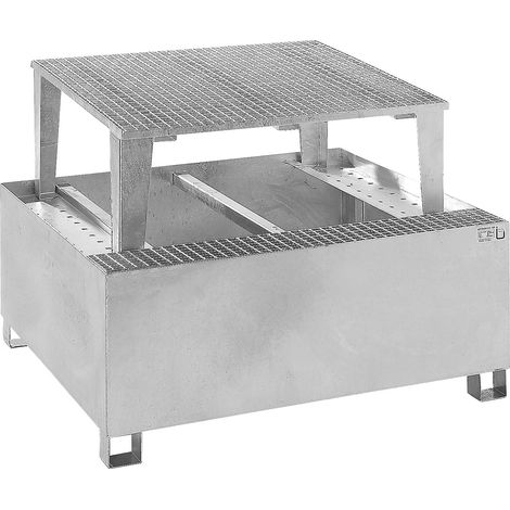 eurokraft basic, Cuve de rétention en acier pour cubitainers (1/2)
