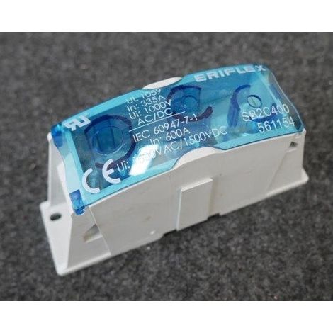 Bloc de jonction, câble-2 câbles, 400A IEC, cuivre (1/2)