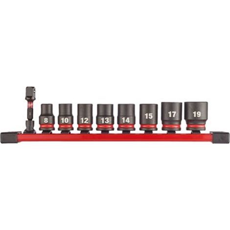 Milwaukee Juego de Dados de Impacto 3/8" Acero 9 piezas (1/2)