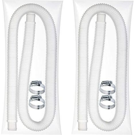 32mm Pool Suction Hose – 1.5m Length – 2 Flexible Hoses with 4 Metal Clamps – Compatible with 330/530/1000 GPH Pumps (1/4)