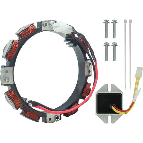 Zweikreis-Lichtmaschinen-Stator-Kit – 1 Set – Metall und Kunststoff – BS Ersatzteile – 18–24 PS Motoren und Traktoren – Schwarz (1/4)
