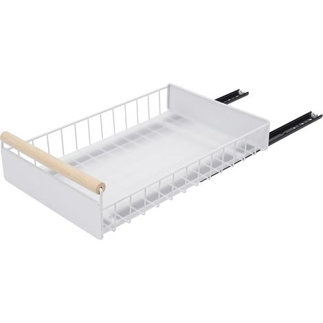 Tiroir télescopique de 24 cm - Extensible Organiseur d'armoire cuisine Avec poignée Pas perçage nécessaire pour la et salle bain (1/5)