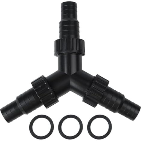 Raccord de valve de tuyau réglable en Y pour diviser le débit d'eau vers la fontaine, le filtre et les sorties de bassin (01) (1/5)
