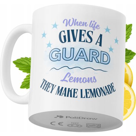 Mug humoristique pour un gardien, avec un texte amusant et un design graphique original. Idéal pour les anniversaires, les fêtes et les jours fériés. Mug premium pour toutes les occasions spéciales, à (1/5)