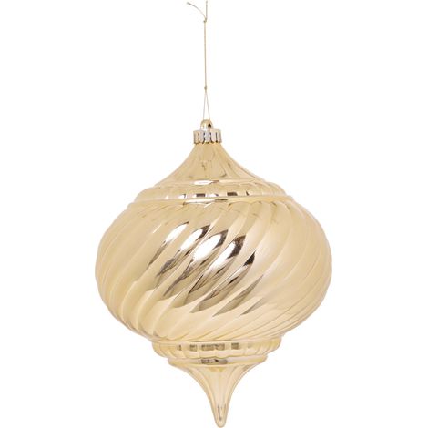 ARPIMEX Sfera Goccia Rigata di Natale D 150 Mm Plastica Oro
