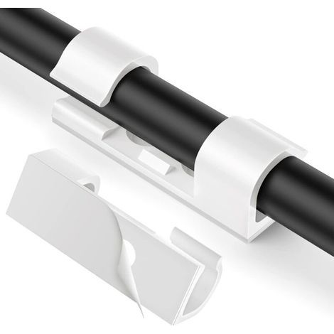 ZOLGINAH 30 clip adesive per cavi, organizer autoadesivo per cavi, supporto per la gestione dei cavi per TV/caricabatterie/auto/PC/ufficio/casa con 30 viti incluse (1/5)
