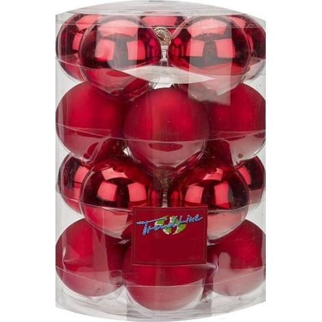 TrendLine Christbaumkugeln 16 Kugeln Ø 4 cm Rot Weihnachtskugeln Weihnachten (1/3)