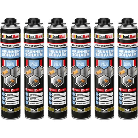 Brunnenschaum 6 x 750ml Bauschaum Montageschaum Pistolenschaum IsolBau (1/5)