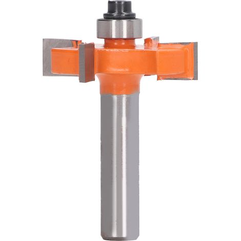 4 Fräsmesser aus hochkohlenstoffhaltigem Stahl mit Rückschlagschutz, Nutfräsfunktion, Falzfunktion, 8-mm-Schaft, für Kiefernholz