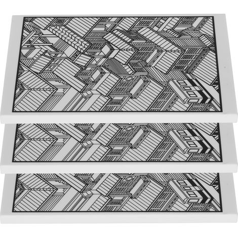 Blocs de Sculpture en Caoutchouc Motif Maison Japonaise 14.9 x 9.9 x 0.8cm - Lot de 3 Pièces (1/5)